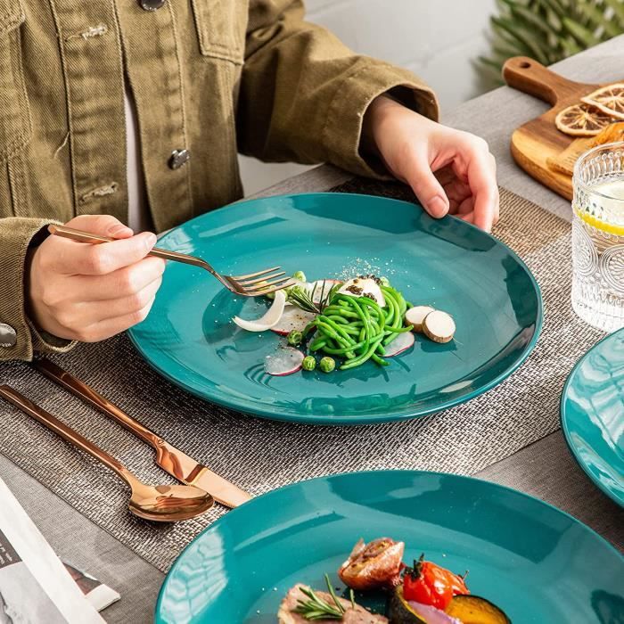 Assiettes à Raviolis Avec Compartiment à Sauce, Assiette En Céramique Avec égouttement