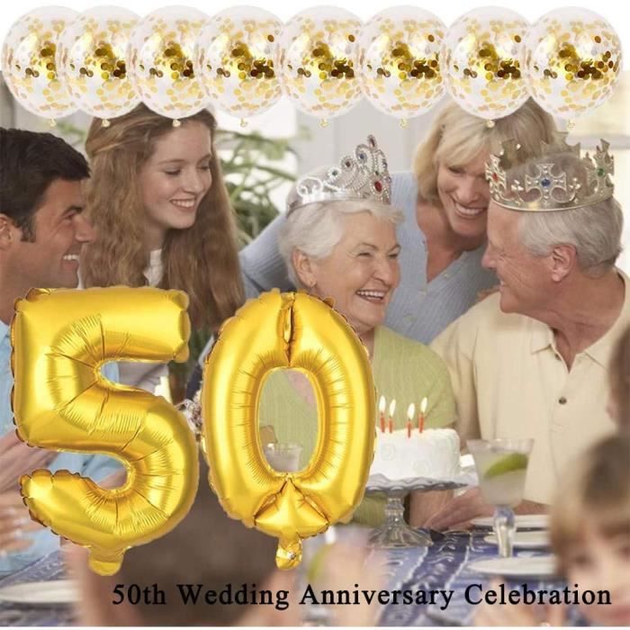 Ballons d'encouragement 50 ans pour hommes et femmes, décorations  d'anniversaire 50 ans - AliExpress