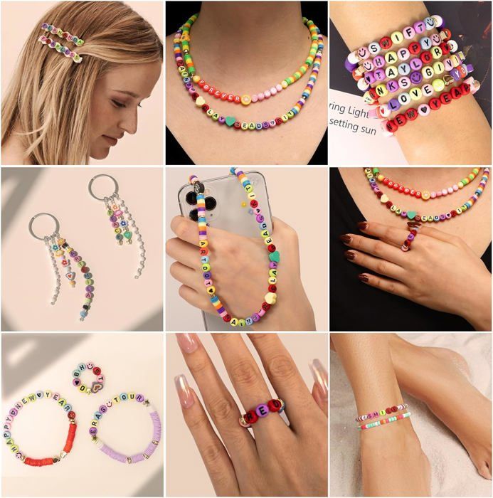 Kit 400 Perles En Bois Multicolores - 11 Types De Perles Pour Création De Bijoux Et Loisirs Créatifs