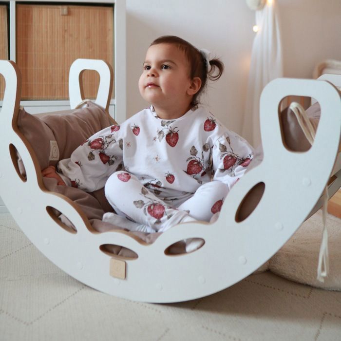 Arche Bébé 1 An Arche D'escalade Montessori Obubu - Structure Motricité + Bascule + Toboggan