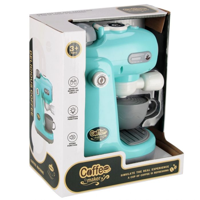 Ensemble Jouet Machine à Café & Caisse Enregistreuse Pour Enfants - Jeu De Rôle Magasin Marchande Avec Accessoires Réalistes (Vert)