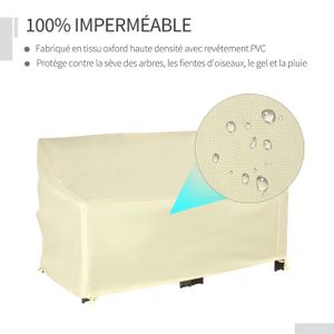 Housse de protection robuste pour canapé de jardin 2 places Oxford 600D 280 g-m² - Imperméable Housse de protection robuste pour canapé de jardin 2 places Oxford 600D 280 g-m² - Imperméable