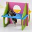 3 Aire De Jeux Gym Natural Maison En Bois Villa Cage Pour Hamster