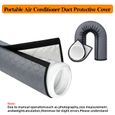 Couverture thermique tuyau clim, anti-humidité, bande auto-agrippante grise 58.27 in × 20.87 in