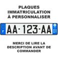 Lot 2 Plaque d'immatriculation AUTO Homologuée France à personnaliser en Aluminium - Lire la description avant de commander-0