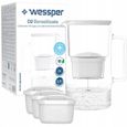 Wessper Crystalline Carafe en Verre blanche 2,5 L avec filtre Wessper AquaMax + 3x filtres AquaFloow Maxi-0
