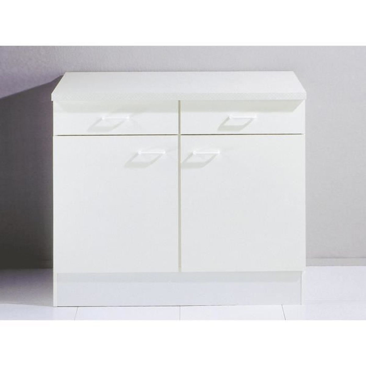 Meuble bas de cuisine Tupi 12cm Blanc Meuble bas de cuisine Tupi 12cm Blanc