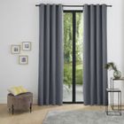 UNIVERS DECOR Lot de 2 rideaux occultant phonique et thermique doublé polaire "Arctique" Granite