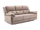 VENTE-UNIQUE Canapé 3 places relax électrique en tissu taupe DOLENE
