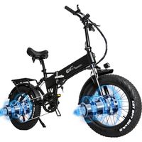 Vélo électrique CMACEWHEEL RX20 MAX 750W*2 20" fat bike avec batterie amovible 48V 17Ah pliable