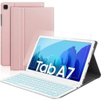 pour Samsung Galaxy Tab A7 Clavier, AZERTY Amovible Bluetooth Rétroéclairé Samsung Galaxy Tab A7 10.4 Pouces 2020 SM-T500-T505  A196