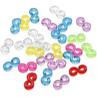  Lot de 500 Attaches Bracelet élastique en Rainbow coloré, parfaites pour la création de Bracelets, Colliers et Autres projets DIY.