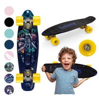 QKIDS GALAXY Skateboard – Roues en polyuréthane 6 cm – ABEC-7 – De 3 ans à 50 kg - spaceman