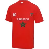 Tee shirt  Foot Maroc homme rouge 