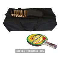 Kit raquette (sac + 20 raquettes) Sporti France Hurricane - noir - TU