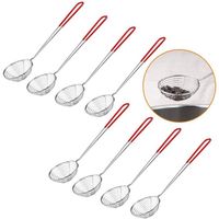 Cuillère à Friture 6 Passoires à Fondue YANJINGHE - Acier Inoxydable, Poignée Silicone - Pour Légumes, Viande, Hot Pot - 29cm Et 27cm Cuillères Inox Hot Pot