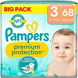 COUCHE Pampers Premium Protection couches Taille 3, 68 co