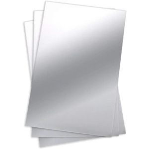 32 Pi/èces 6 x 9 Pouces Feuilles de Miroir Flexibles Carreaux de Miroir Adh/ésifs Non en Verre Autocollants de Miroir Mural pour D/écoration Murale /à Maison