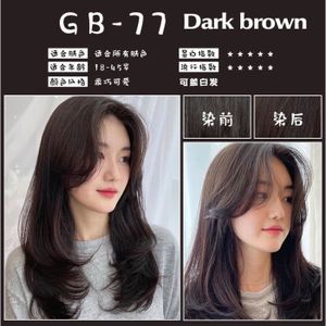 SHAMPOING Thé noir GB-77 - Shampoing colorant à la kératine pour cheveux blancs, coloration longue durée, rapide, multi
