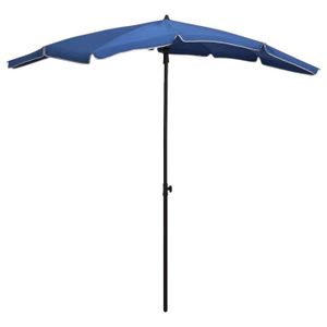 PARASOL Parasol de jardin - [MARQUE] - 200x130 cm - Bleu azuré - Anti-UV et anti-décoloration