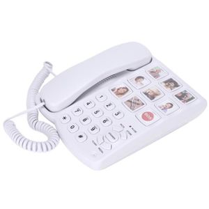 Téléphone fixe SALALIS Téléphone à grosses touches LD‑858HF Télép