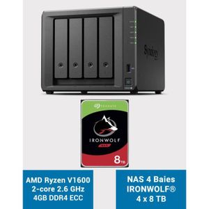 SERVEUR STOCKAGE - NAS  Synology DS923+ 4GB Serveur NAS IRONWOLF 32To (4x8To)