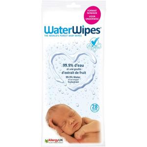 WaterWipes Lingettes Bébé pour Peaux Sensibles, 4 Paquets de 60 (240  Lingettes) 107092312 - Cdiscount Puériculture & Eveil bébé