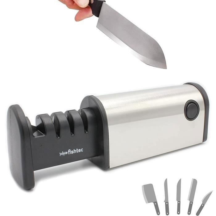 E-king aiguiseur couteaux professionnel,4 en 1 affuteur couteau, eguiseur  de couteau manuel base en antidérapant pour ciseaux, cou - Cdiscount Maison