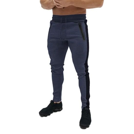 Pantalon De Jogging Homme JustSun - Coton élastique, Poche Zippée - Survêtement Confort