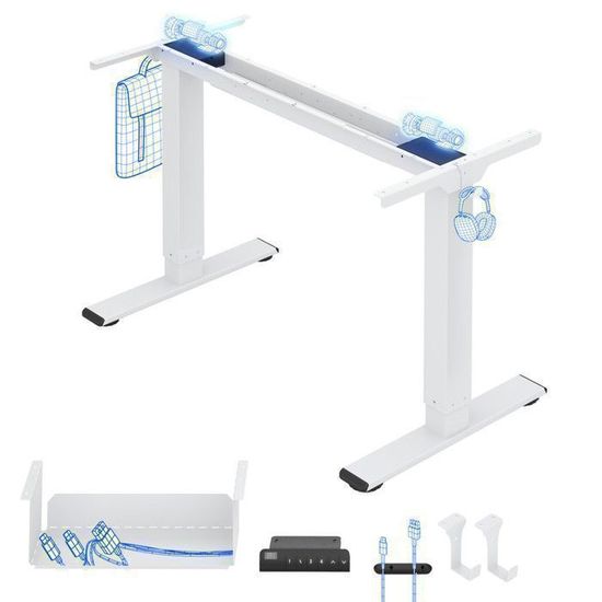 Bureau Assis-Debout Électrique FlexiSpot | 2 Moteurs | 100kg Charge | Mémoire & Anti-Collision