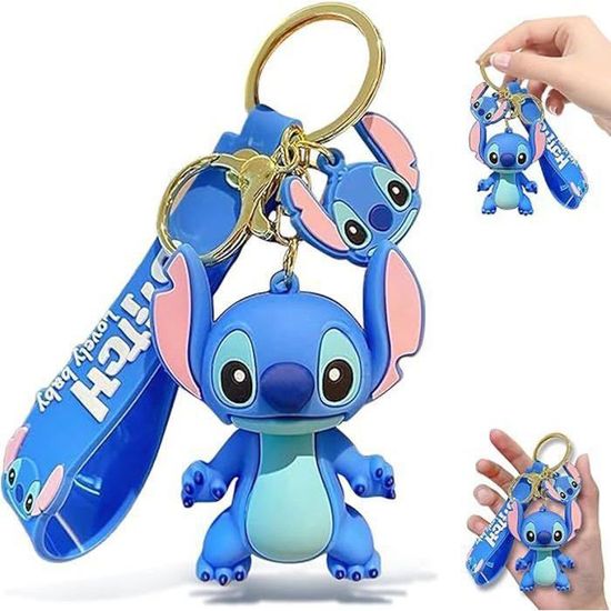 Kit Anniversaire Stitch – 12 Bracelets Slap, 12 Porte-clés, 50 Autocollants, 10 Sacs Cadeaux – Faveurs Et Déco Pour Fête D'enfants