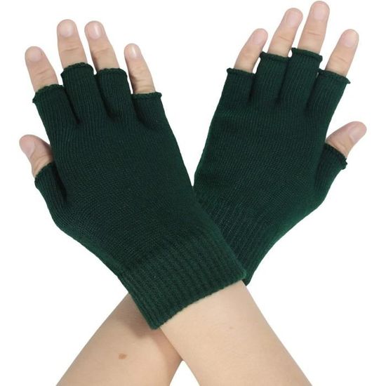 ZLYC Femmes DHiver Demi-Doigts Gants Chauds Laine Tricot Gants Sans Doigtssolide Noir Taille Unique  Ec672f6c 1f46 53b1 A7e1 735cc34d8cf1