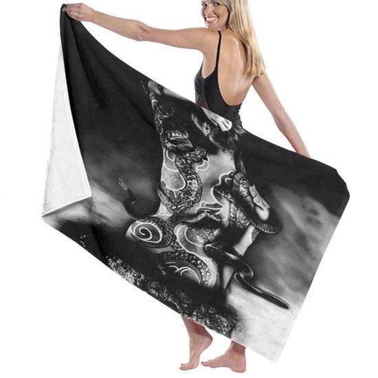 Serviette De Plage Aimantée 76x190 Cm - Légère, Anti-sable, Séchage Rapide - Parfaite Pour Piscine, Camping, Voyage - Tissu Peluche épais