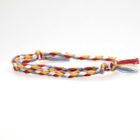 4 -Meetvii ficelle tissée à la main Bracelets pour femme nœuds à pompon,fil coloré,Bracelet tibétain,bijoux ethniques pour hommes