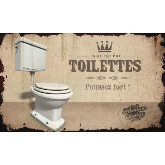 Plaque De Porte Metal Original Esprit Vintage Toilettes Class