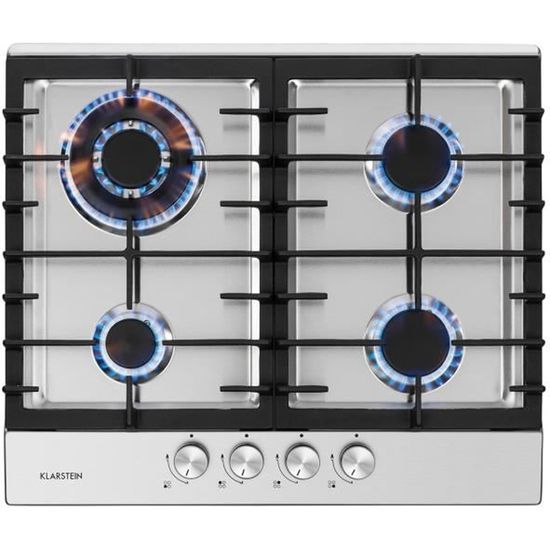 Plaque gaz 4 feux encastrable Klarstein 60 cm tables de cuisson