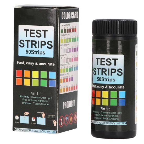 Kit De Test D'eau Piscine - Mesure PH Et Chlore - Boîte Complète Avec Réactifs OTO Et PH, Fioles Incluses