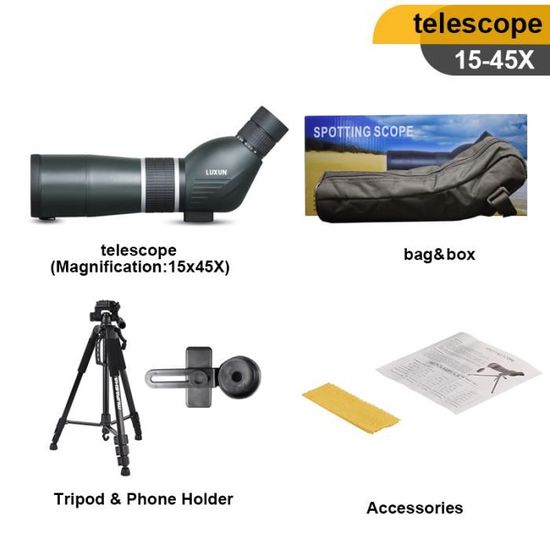 Lunette D'observation Umarex UX 15-45x60 – Avec Trépied, Zoom 15-45x, Neuve