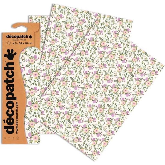 Décopatch Magical - 4 Bunte Bastelpapiere 30x40 Cm Für Kreative DIY-Projekte