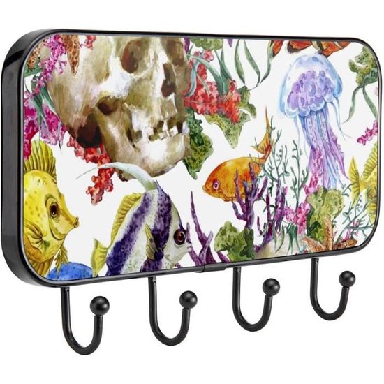 Porte-clés et porte-manteau décoratif en métal 2 en 1 Blida Blida