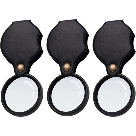 Mini Loupe De Lecture, 8X Grossissante Verre Avec Étui De Protection
