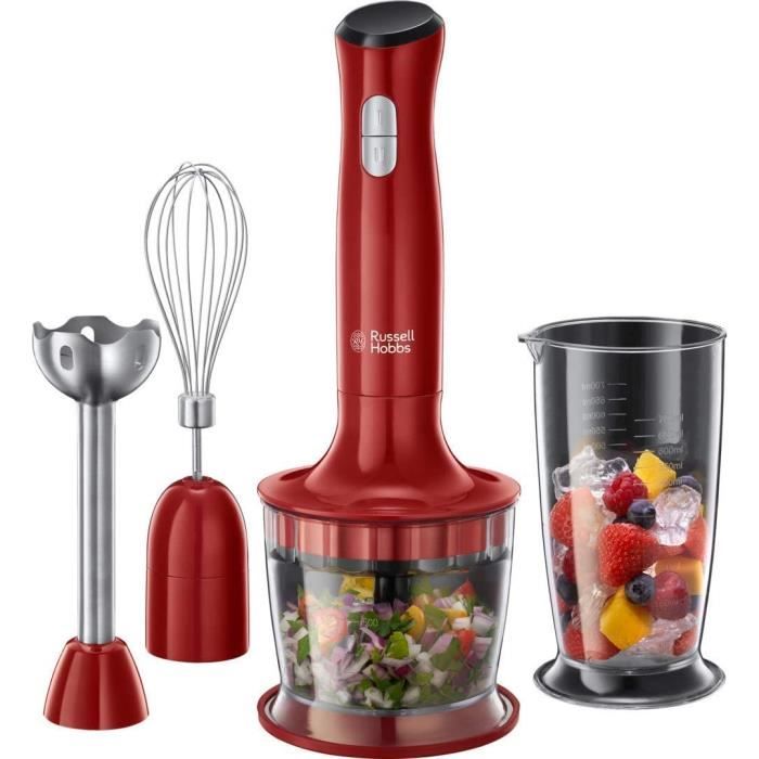 Russell Hobbs 24700-56 Mixeur Plongeant Multifonction 3en1 Desire 500ml, Mélange, Hache, Fouette, Mixe, Compatible Lave Vaisselle