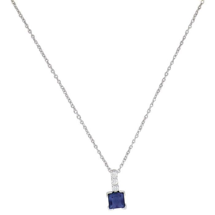 SF Bijoux - Collier argent 925/1000e OZ saphir (40+2+2 cm - 2,20 g) - (301595-42)
