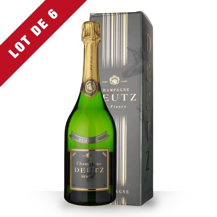 6X Deutz Demi-Sec 75cl - Etui - Champagne