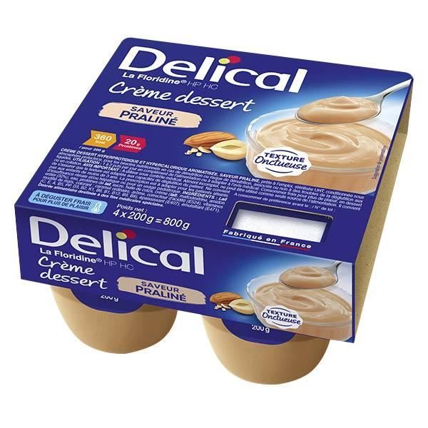 Delical Crème Dessert HP HC La Floridine Praliné Lot de 4 x 200g
