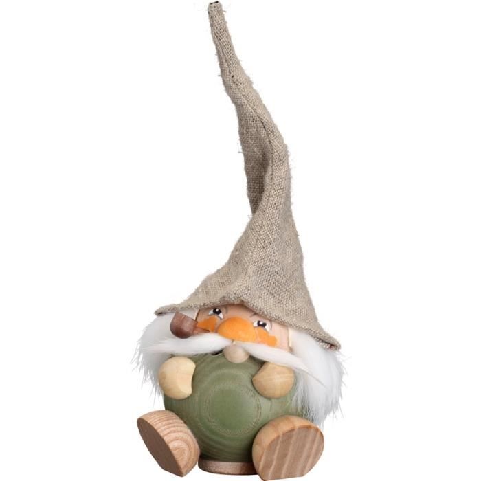 Figurine de fumeur forêt naine vert mousse, hau...