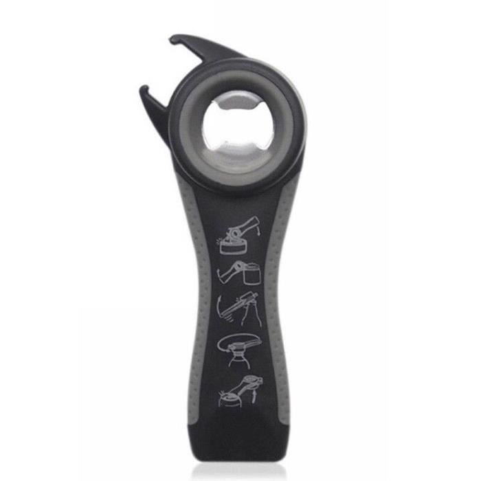 Livraison directe 5 en 1 -!! Ouvre-bouteille outil manuel multifonction - Multifonction, tou - Modèle: Black and Gray - WMKPQA03572