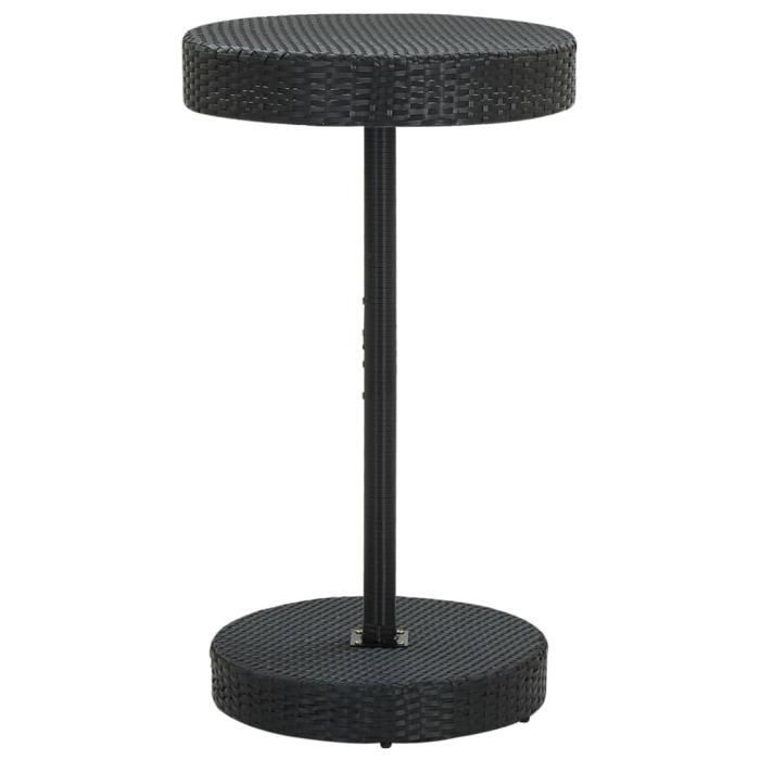 Table de jardin Table d'extérieur Haut de gamme - Table de reception Noir 60,5x106 cm Résine tressée @700639 Elégant