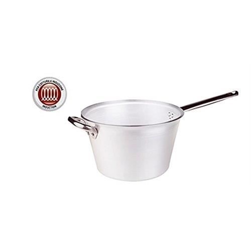 Pentole Agnelli almr1165pi24 Chaudron pour Polenta avec Manche Tubulaire INOX et Fonds pour Induc Pentole Agnelli_ALMR1165PI2