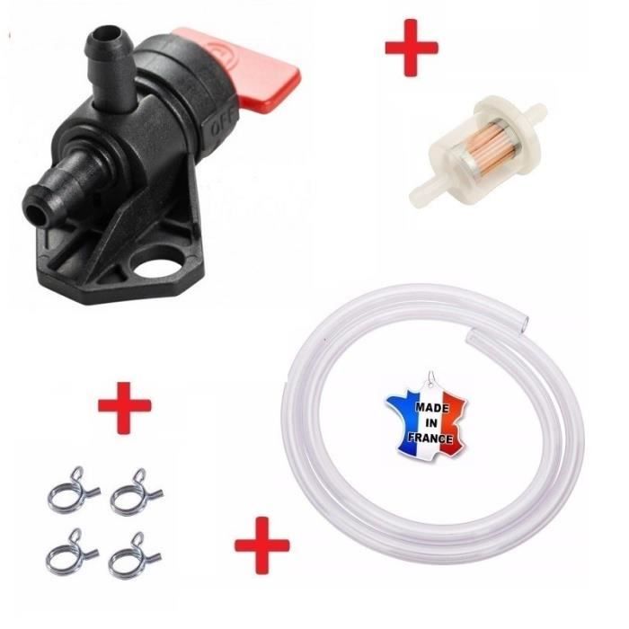 KIT ESSENCE HONDA GCV 135 GCV 160 16950-ZG9-M02 : ROBINET + COLLIER + DURITE + FILTRE A CARBURANT TONDEUSE TRACTEUR MOTOCULTEUR